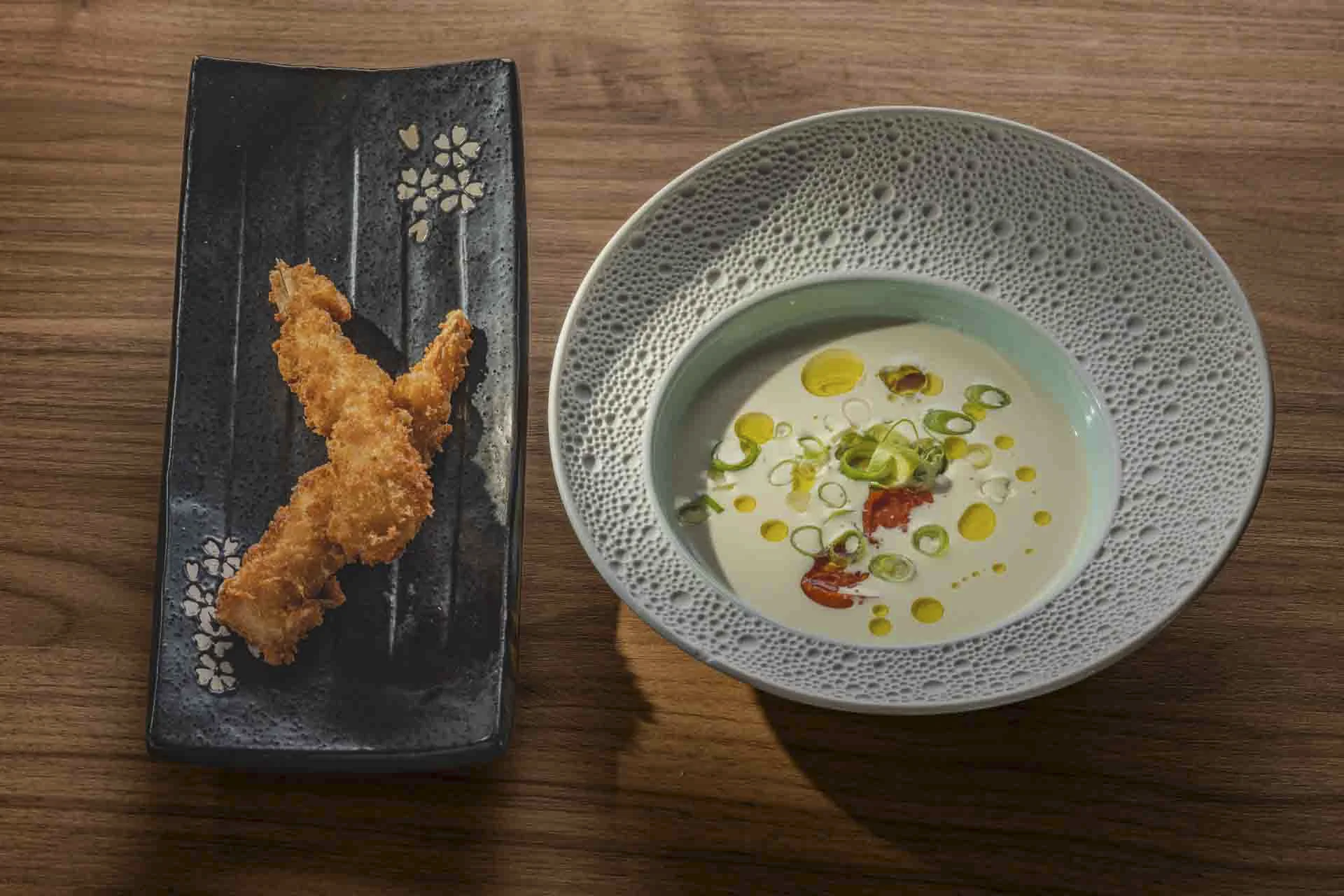 Langostino Panko & Ajoblanco de Coco (2 ud.)